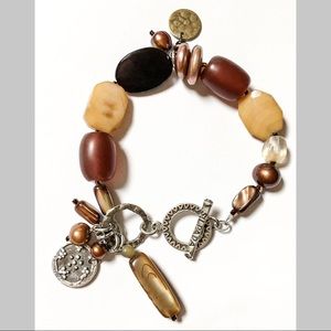 SILPADA 925 Yellow MOP Pearl Bracelet Toggle B1776